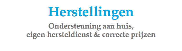 Herstellingen Ondersteuning aan huis,  eigen hersteldienst & correcte prijzen