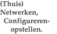 (Thuis)Netwerken, Configureren-   opstellen.